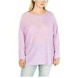 Style Co Womens 2X Purple Top Light Sweater